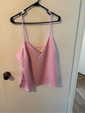 a new day Light Pink Satin Cami with Adjustable Straps